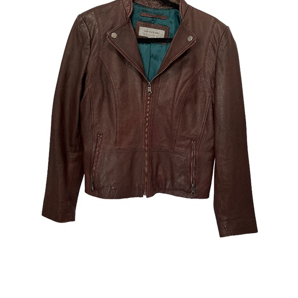 Marc New York Dark Brown Leather Jacket - Picture 1 of 7